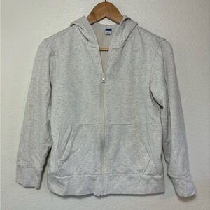 Old Navy Youth Zip Up Hoodie Size 10-12 Light Heather Gray | casual | school